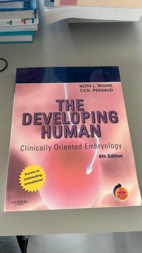 Developing Human 8e: Clinically Oriented Embryology With Stu, Boeken, Esoterie en Spiritualiteit, Zo goed als nieuw, Ophalen of Verzenden
