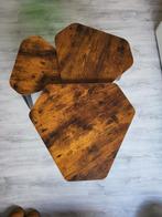 Set van 3 bijzettafels - Industrieel Design, Ophalen, Minder dan 45 cm, Gebruikt, 55 tot 75 cm