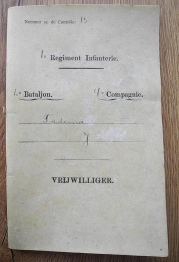Zakboekje Landweerdistrict Leeuwarden 1908 beschikbaar voor biedingen