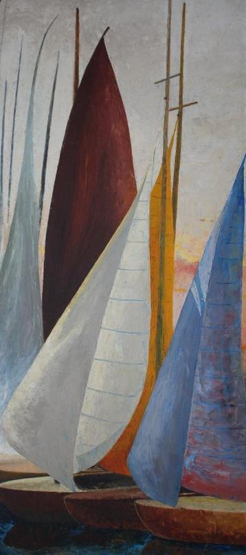 Johannes Gerardus Veel, 1925 Alkmaar, boten olieverf. beschikbaar voor biedingen