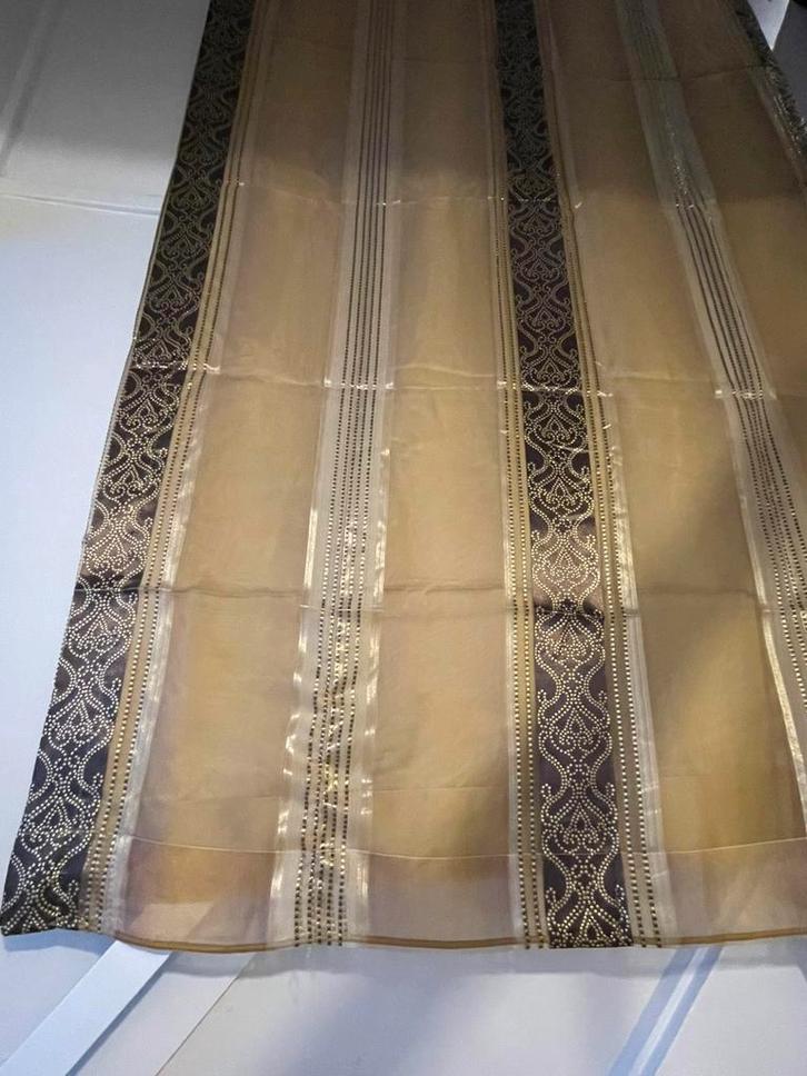 vitrage vouw en over gordijnen, Huis en Inrichting, Stoffering | Gordijnen en Lamellen, Zo goed als nieuw, 200 cm of meer, Ophalen of Verzenden