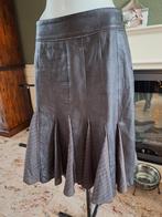 Arma lederen plooi rok bruin mt 40 M rund leer, Kleding | Dames, Maat 38/40 (M), Bruin, Verzenden, Arma