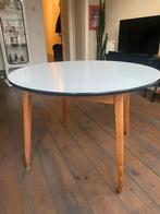 Jaren 50 eettafel, Huis en Inrichting, Tafels | Eettafels, Ophalen, Gebruikt, Rond, Vier personen
