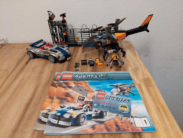 Lego Agents 8634 Turbocar achtervolging, Kinderen en Baby's, Speelgoed | Duplo en Lego, Zo goed als nieuw, Lego, Complete set