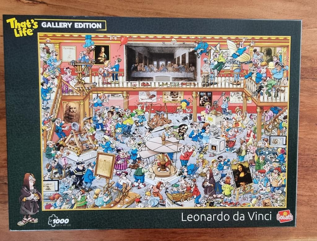 That's Life Leonardo da Vinci Puzzel 1000 stukjes, Hobby en Vrije tijd, Ophalen of Verzenden, 500 t/m 1500 stukjes, Zo goed als nieuw
