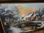 Kerst schilderij met verlichting. The Bradford Exchange, Diversen, Kerst, ., Nieuw, Ophalen of Verzenden, .