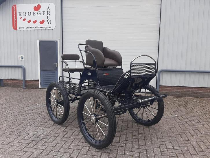 Excellent dressuur- en menwagen, Dieren en Toebehoren, Rijtuigen en Koetsen, Zo goed als nieuw, Marathonwagen, Paard