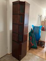 Kersenhouten hoek vitrine kast, Huis en Inrichting, Ophalen, Zo goed als nieuw, 25 tot 50 cm