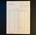 Blanco ‘Staat van ontvangen girokaarten per station’ (1959), Ophalen of Verzenden, Zo goed als nieuw, Trein