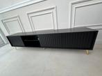 Tv meubel zwart met Gouden poten Naduvi, Huis en Inrichting, Kasten | Dressoirs, Ophalen, Zo goed als nieuw, 25 tot 50 cm, 150 tot 200 cm
