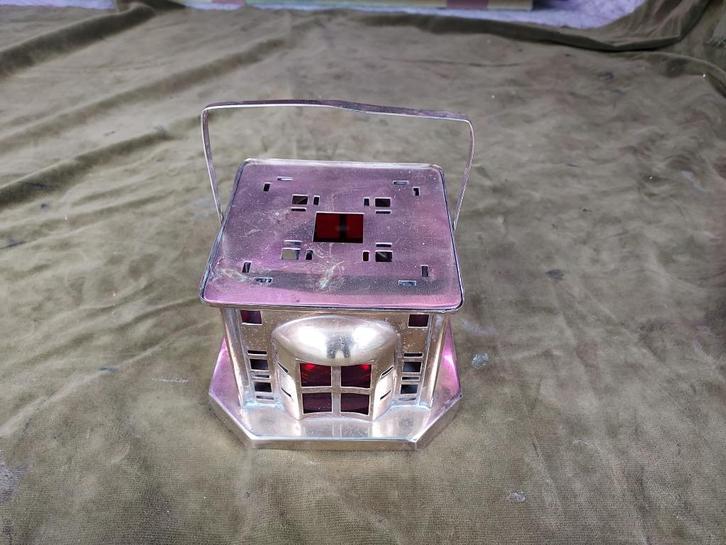 Art Deco koperen theelichtje met oliebrander, ca.1920., Antiek en Kunst, Antiek | Keukenbenodigdheden, Verzenden