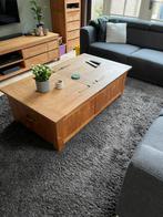 Teak houten kist tafel, Huis en Inrichting, Tafels | Salontafels, Gebruikt, 100 tot 150 cm, Minder dan 50 cm, Rechthoekig