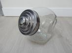 Snoeppot van glas met metalen deksel NIEUW, Ophalen of Verzenden, Nieuw