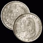 25 Cent Wilhelmina 1890-1948, Postzegels en Munten, Munten | Nederland, Ophalen of Verzenden, Koningin Wilhelmina, 25 cent, Losse munt