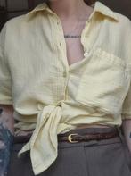 Vintage mousseline blouse, Kleding | Dames, Blouses en Tunieken, Ophalen of Verzenden, Zo goed als nieuw, Maat 42/44 (L), Geel
