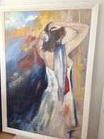 Groot schilderij, olieverf, portret, incl. Lijst, Antiek en Kunst, Ophalen