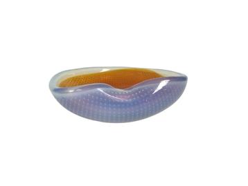 Murano Sommerso - asbak - opaline - okergeel - 60s beschikbaar voor biedingen