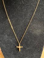 Nieuwe ongedragen goudkleurige ketting met hanger, Verzenden, Nieuw, Goud, Overige materialen