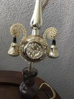 Vintage Kerstboompiek met pluim, klokjes, deuken en chenille, Ophalen of Verzenden