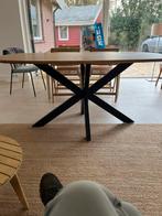 Teakhouten tafel blankeikenhout, Huis en Inrichting, Tafels | Eettafels, 100 tot 150 cm, Eikenhout, Zo goed als nieuw, Vijf personen of meer