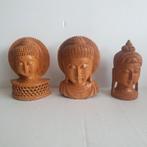 Boeddha - buste - 3 stuks - circa 13 cm hoog, Huis en Inrichting, Gebruikt, Ophalen of Verzenden