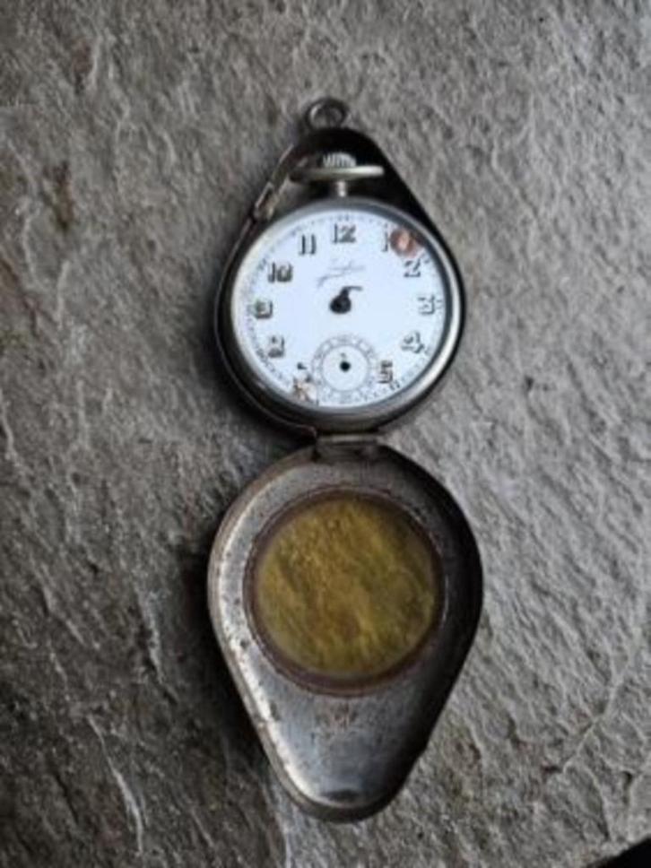 Antieke oude junghans zakhorloge met een gemerkte koker..., Sieraden, Tassen en Uiterlijk, Horloges | Antiek, Zakhorloge, Overige merken