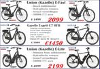 0p=0p Nw. Union (Gazelle) E-Bikes met hoge korting! 0p=0p !!, Ophalen, Nieuw, 51 tot 55 cm, 50 km per accu of meer