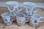 5 Vintage Nutroma vlinder mokjes, Huis en Inrichting, Keuken | Servies, Gebruikt, -, -, Ophalen of Verzenden