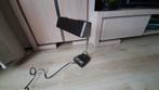 leuke kleine retro bureau lamp bruin met chroom, Ophalen of Verzenden, Gebruikt, Retro