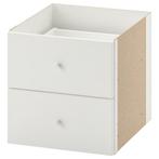 Ikea kallax inzet met twee lades / inzet met deurtjes, Ophalen, Minder dan 50 cm, Zo goed als nieuw, Minder dan 100 cm