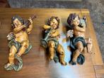 3 mooie grote  oude engelen-putti,s, Antiek en Kunst, Curiosa en Brocante, Ophalen