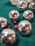 kerstballen retro zilver jaren 70 zilver [b121], Ophalen of Verzenden