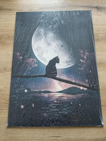 Te koop: Displate Cat, Moon and Stars poster - NIEUW beschikbaar voor biedingen