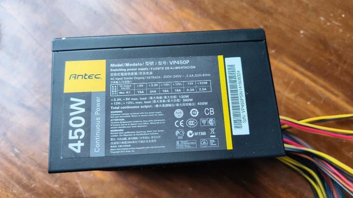 Antec VP450P Atx voeding 450 watt, Computers en Software, Interne voedingen, Zo goed als nieuw, Ophalen of Verzenden