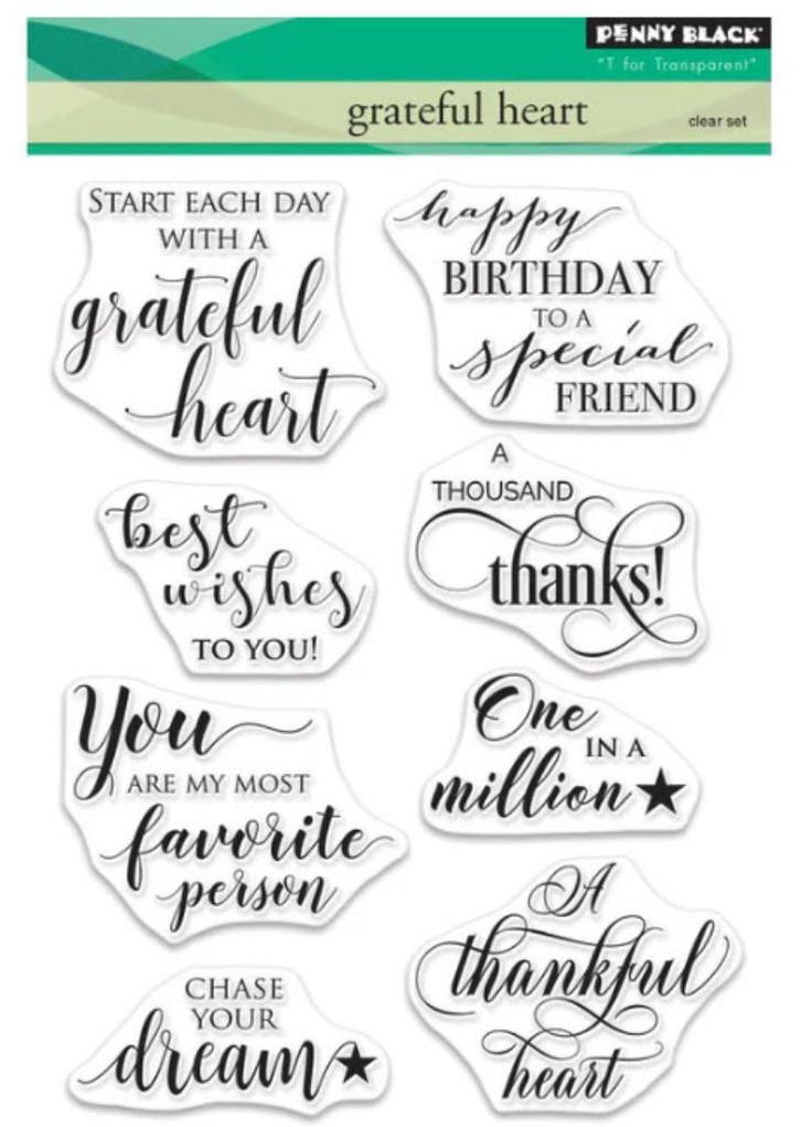 Nieuw clear stempels Grateful Heart Sentiments Penny Black, Hobby en Vrije tijd, Kaarten | Zelf maken, Nieuw, Overige typen, Man of Vrouw