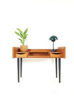 Vintage teak houten side table hal kastje Deens klein kastje, 50 tot 100 cm, ., Vintage, Ophalen of Verzenden