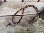 Waanzinnig mooie Jaspis ketting versierd met Phurba hanger., Overige kleuren, Nieuw, Ophalen of Verzenden, Steen of Mineraal