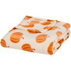 Fleece Deken met Pompoenprint action gezocht, Huis en Inrichting, Woonaccessoires | Plaids en Woondekens, Ophalen of Verzenden