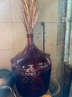 Grote Bruine Glazen Fles/Vaas, Huis en Inrichting, Woonaccessoires | Vazen, Ophalen, Overige kleuren, 50 tot 75 cm, Glas