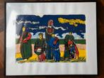 Kleurrijke Lithografie van Hans Kuiper Een Unieke Aanwinst, Ophalen of Verzenden