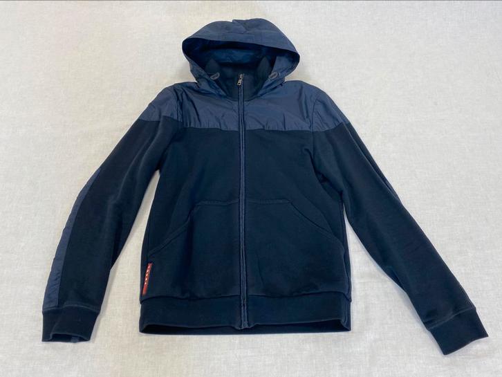 Prada Zipped Hoodie Blue Size M, Kleding | Heren, Truien en Vesten, Zo goed als nieuw, Maat 48/50 (M), Blauw, Verzenden