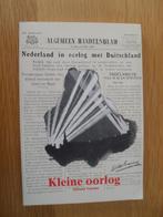 Kleine oorlog van Adriaan Venema, Gelezen, Niet van toepassing, Ophalen of Verzenden, Algemeen