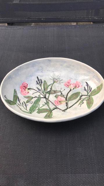 Ovale schaal zoutmoerasaardewerk - Salt Marsh Pottery USA beschikbaar voor biedingen