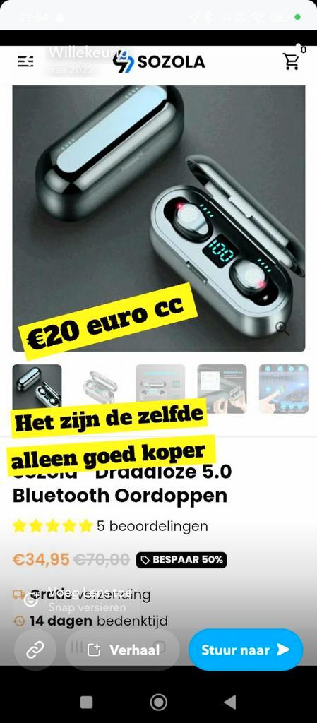 Bluetooth oortjes mag weg, Telecommunicatie, Mobiele telefoons | Oordopjes, Nieuw, Bluetooth, Ophalen of Verzenden