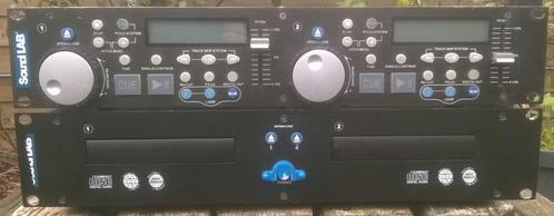CD-speler 19 inch SoundLab dubbele speler, Audio, Tv en Foto, Cd-spelers, Gebruikt, Overige merken, Wisselaar, Ophalen of Verzenden