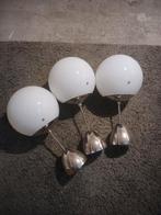 Hanglampen hanglamp plafonlampen. 3 x melkwit glas, Ophalen, Zo goed als nieuw, Glas