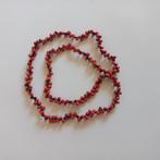Kralen ketting van paternoster boontjes, Ophalen of Verzenden, Zo goed als nieuw, Rood, Overige materialen