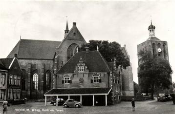 Workum, Waag, Kerk en Toren - volk auto - 1966 gelopen beschikbaar voor biedingen