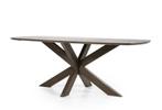 Eettafel Nikki 200 / 240 / 280 cm  Bruin Extra Voordelig !, Huis en Inrichting, Tafels | Eettafels, Vijf personen of meer, Ovaal