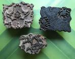 Batik stempels, 3 originele grote houten, Antiek en Kunst, Curiosa en Brocante, Ophalen of Verzenden